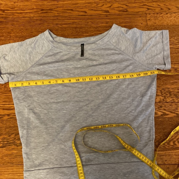 SAVVI MD Light Blue (Denim) Relaxed French Terry Short Sleeve Top - Picture 9 of 13